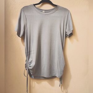 EUC Wishlist Women's Light BlueGray Ruched Side Top Size Small